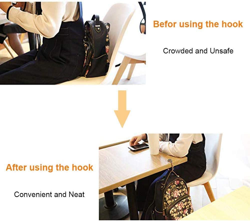 Foldable Purse Hook Handbag Hangers for Table Handbag Storage Folding Decor Table  Hook,Women's Bag Handbag Hanger Holder - Muluya Essentials