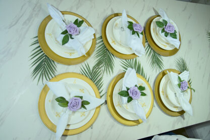 Golden Cross Dinner Set / 6  Pieces